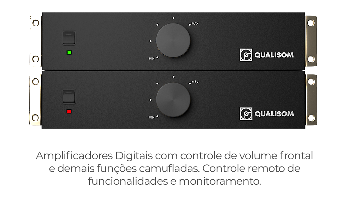 amplificadores de som qualisom para sistemas de sonorização para empresas